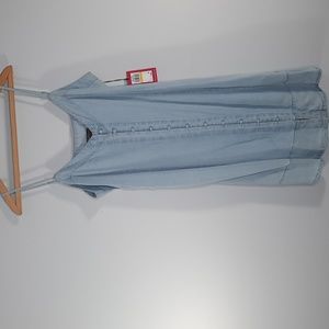 VINCE CAMUTO ARCTIC SURF DENIM SHIRTING DRESS SZ M